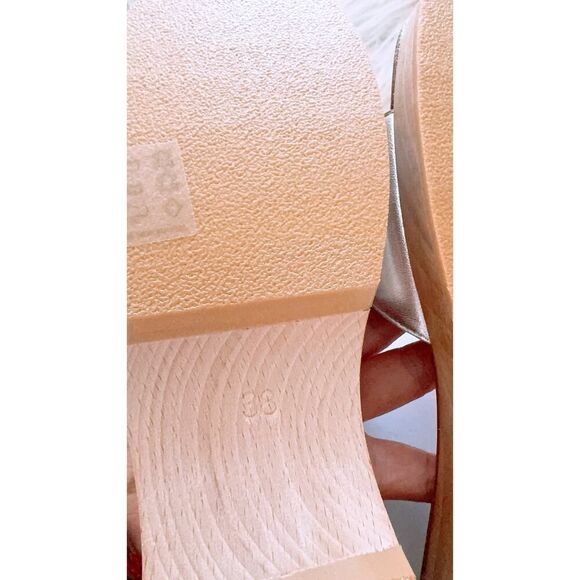 BY FAR Sam buckled metallic leather slides size 38 - Picture 4 of 7